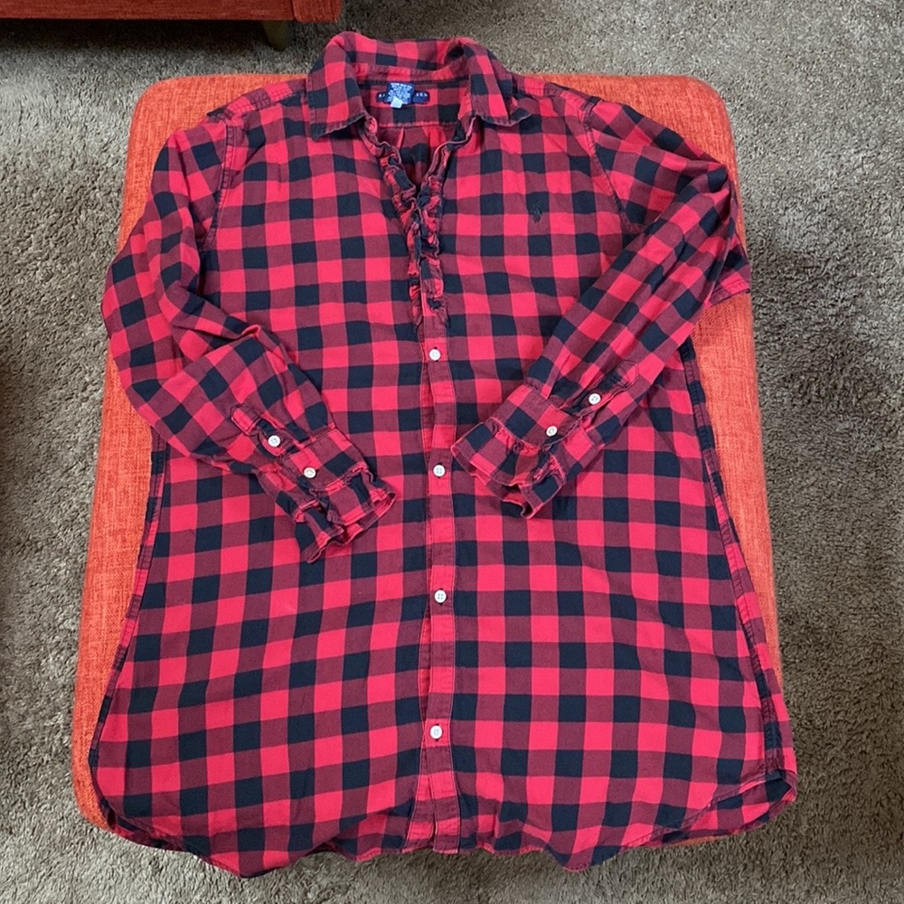 VTG Ralph Lauren Buffalo Plaid Cotton Button Down Shirt
